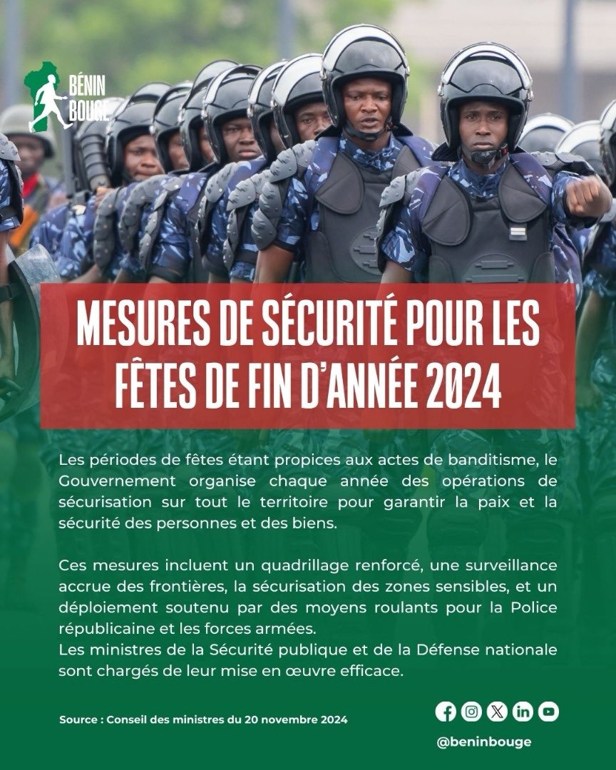 jamal_akadiri's tweet photo. Le conseil des ministres en sa session du mercredi 20 novembre 2024 a adopté  plusieurs mesures pour garantir la sécurité des biens et des personnes en période de fin d'année 2024.
 Le compte rendu du Conseil des ministres sur => https://t.co/S2pki5i0kM https://t.co/3rI6sb7iZ9