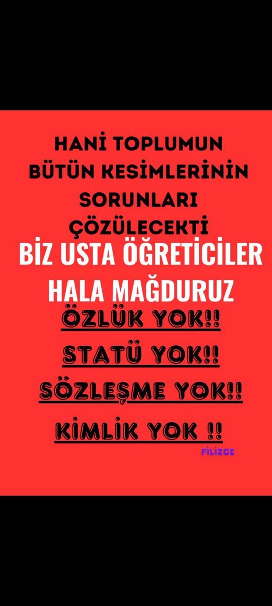 Halk Eğitimlerde Çalışan USTA ÖĞRETİCİLER çoook mağdur. Sayın Cumhurbaşkanımızdan,bizi bizden dinlemesini istiyor,yasal düzenleme bekliyoruz...

#endoğrusu
#SonDakika