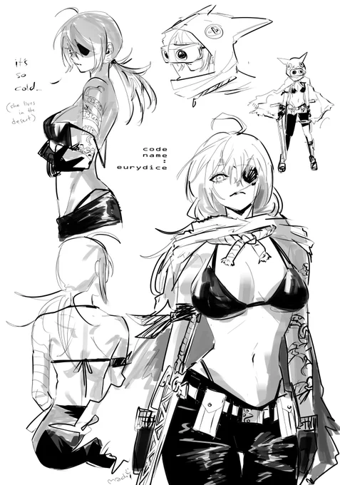 experimenting with new styles + I finally chose a name for her 