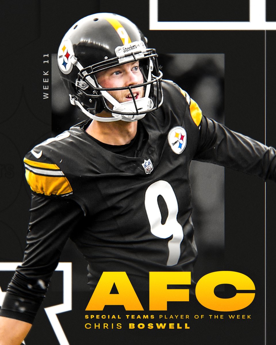 steelers's tweet photo. YOUR WEEK 11 AFC SPECIAL TEAMS PLAYER OF THE WEEK‼️

📝: https://t.co/KWTuyTxRVN https://t.co/J6xyyi1PmY