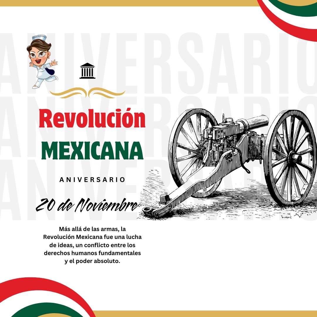 Hoy conmemoramos uno de los momentos más emblemáticos de nuestra historia: la Revolución Mexicana, iniciada el 20 de noviembre de 1910.🇲🇽

Este movimiento transformador marcó el inicio de una lucha por la justicia, la igualdad y los derechos sociales, liderada por grandes héroes.