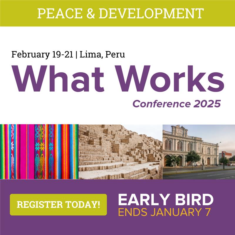 PartnersAmerica's tweet photo. 🌟 Registration open for What Works 2025!

Join leaders &amp; professionals to:
📚 Gain insights from experts
🤝 Build connections with peers
💡 Take home tools for community work
🌍 Engage in workshops on "“peace and development”"

📝 Register: https://t.co/F1pwFEZ3Eb https://t.co/E6CTyXHmH7