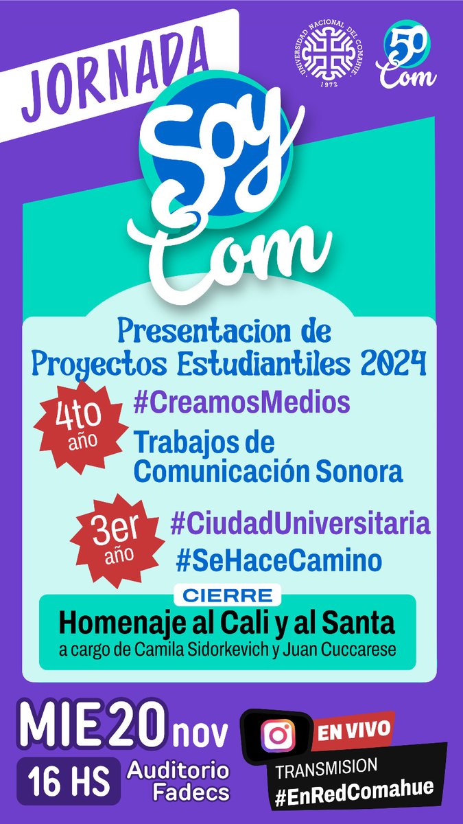 ShirleyHerreros's tweet photo. #Hoy orgullo de ser egresada de la #UniversidadPública y de la UNCo, en la Facultad de Derecho y Ciencias Sociales
#50AñosComunicación
#50Com https://t.co/63DSCYViCB