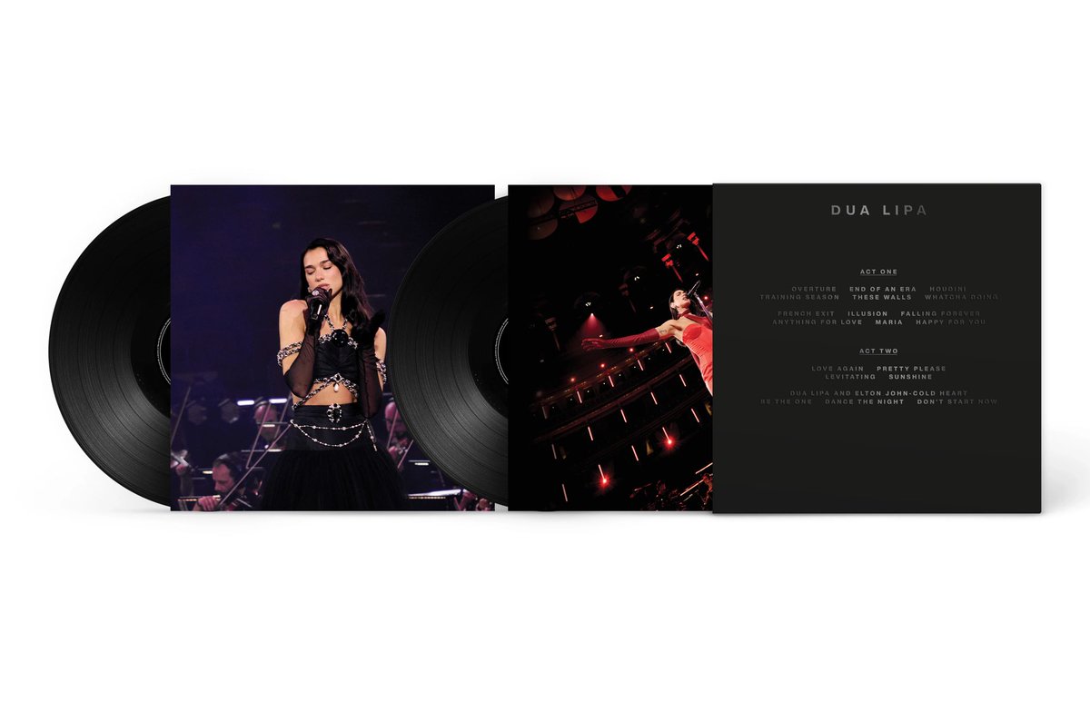 lipamerch's tweet photo. With spot gloss text detailing and a special die cut front cover, fans are able to swap the main album cover to one of 3 other images from the special show
 
Includes 2LPs, four exclusive images captured on the night and a 8 page booklet. https://t.co/jt12BUjTjB