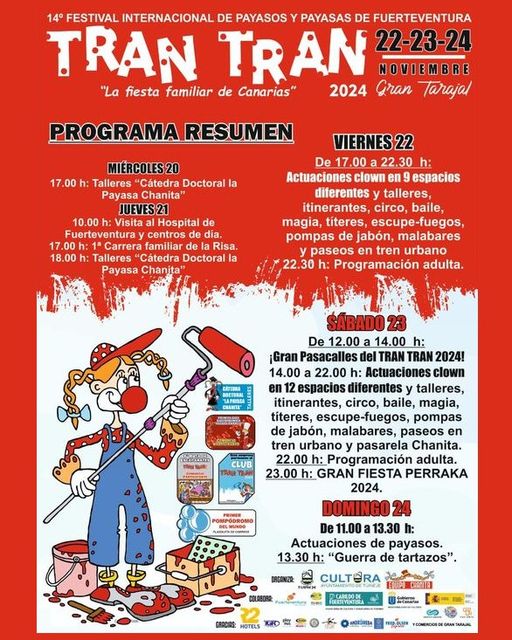 Casaafrica's tweet photo. 🤡Fuerteventura se pinta una sonrisa este fin de semana con su Festival Internacional de Payasos y Payasas: #TranTran.
🚨Aportamos la parte africana con #MarceloNdong, que será parte del programa que han preparado para ti.
+ info > https://t.co/4c6o6p10nl... https://t.co/EZkbSNIXY4