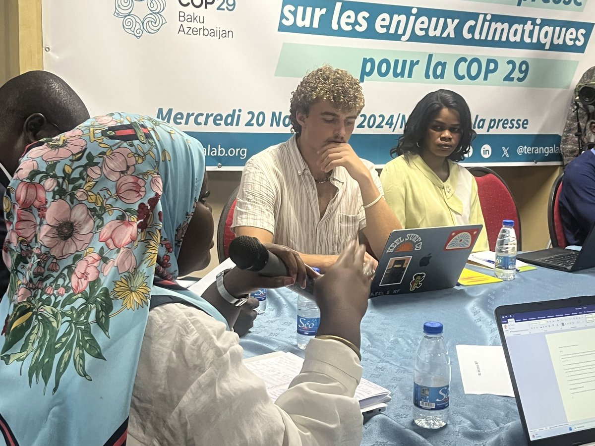 terangalab's tweet photo. Climat &amp; Médias : un binôme essentiel. 📢 À la #COPLocale, la presse sénégalaise explore des pistes pour informer avec impact sur les défis du réchauffement global. #COP29 
#TrillionReasonsFromAfrica https://t.co/xduDS60tjS