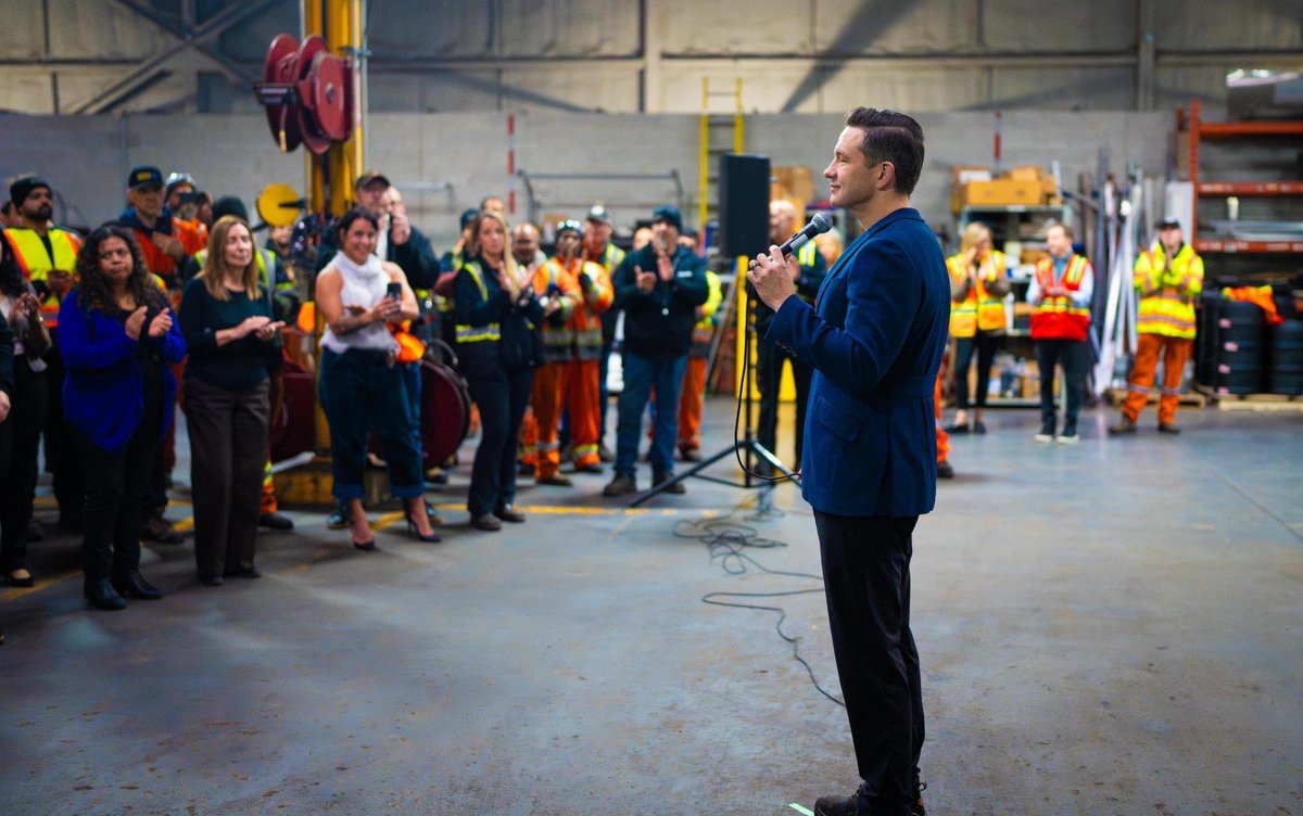 PierrePoilievre's tweet image. For over 30 years, the workers at Trailcon in Brampton have kept Canadian businesses moving and hauling with their custom trailer fleets and maintenance services.

A carbon tax of 17.4 ¢/L for long-haul truckers means $15k–$20k per year, per truck in extra costs. And NDP-Liberals…