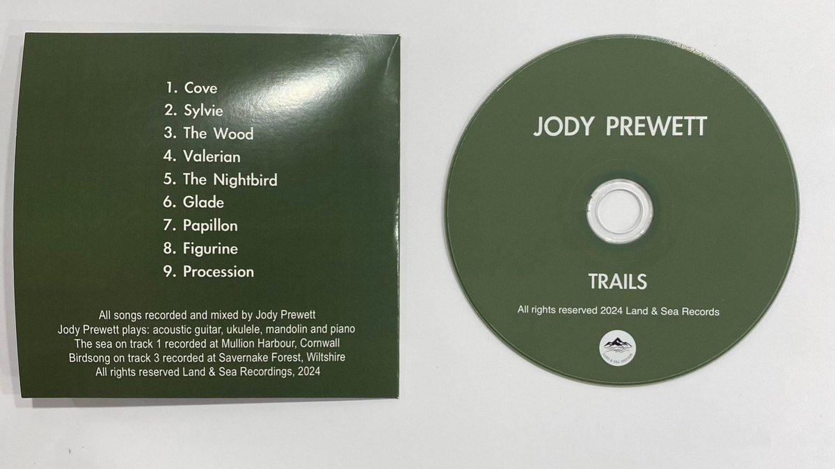 Finally got around to making some physical copies of my instrumentals album ‘Trails’. Inspired by wandering in the wild, limited edition CD in printed sleeve, 50 copies.  

“like the evolving landscape of a walk”- <a href="/Joyzineuk/">Joyzine</a> 

jodyprewett.bandcamp.com

#trails #limitededition