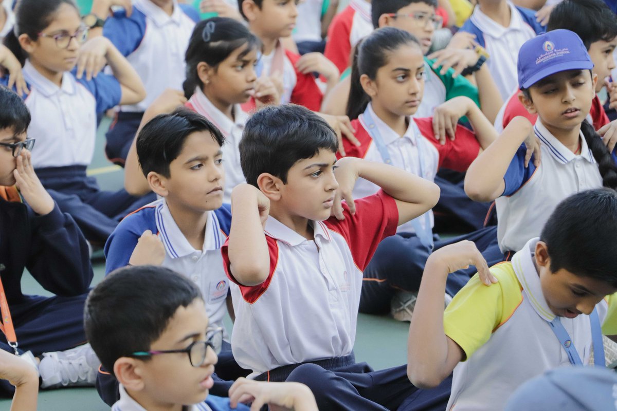 AmbassadorDXB's tweet photo. As part of the Dubai Fitness Challenge, our school embraced the spirit of wellness and fitness with a focus on yoga, promoting not only physical strength but also mental clarity and mindfulness.
and mind @KHDA https://t.co/A587mtCiNy