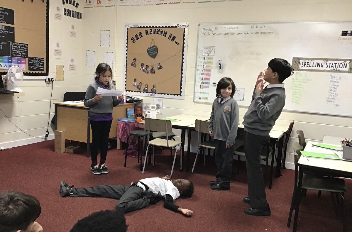 In RE this week we used drama to tell the story of Jesus healing Jarius’ daughter !