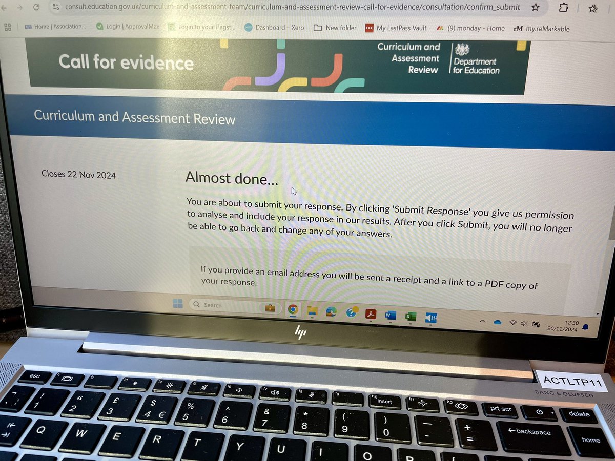 About to push the button - huge thanks to everyone who supported us develop a comprehensive and compelling response on Citizenship over the past 6 weeks 
#DFEcurriculumandassessmentreview <a href="/ACitizenshipT/">ACT</a> 
<a href="/educationgovuk/">Department for Education</a>