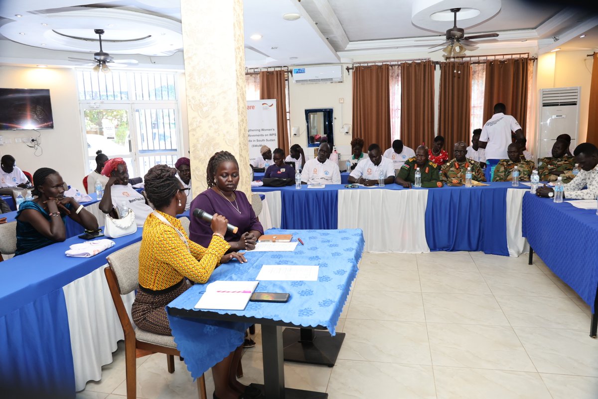 CareSouthSudan's tweet photo. 📢 We must ensure women & girls are not just protected but empowered as leaders, says CARE at the #SWoMo conference today in Bor🇸🇸.
With WECSS, CARE is driving the #WPSAgenda to end violence, tackle inequality & ensure women lead in peacebuilding.💪
#GenderEquality #UN1325 https://t.co/jOsT6ajK4u