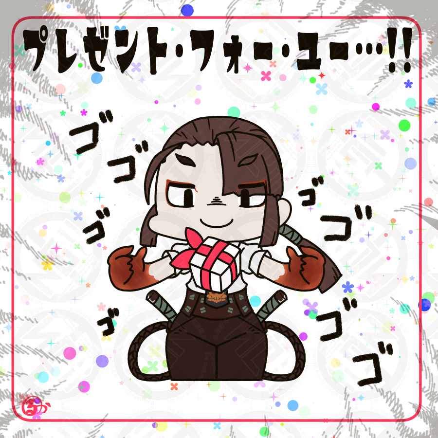プレゼントの返礼!!😆
#怠惰アート
@morosukee 