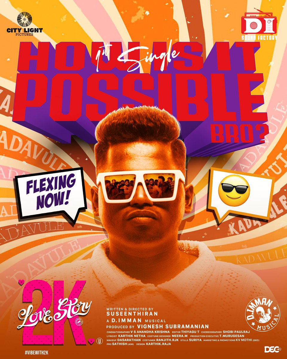 Chrissuccess's tweet photo. The first single from #2KLoveStory – #HowIsItPossibleBro is out now!

https://t.co/S29MgwU8BG

D Imman Musical. https://t.co/ESjDwOosSg