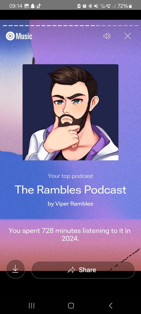 OxxORL's tweet photo. @DarkViperAU @imanbinzikri I got it from my youtube music yearly recap (this is the first time they have included podcast stats in mine) https://t.co/KPANONpDdw