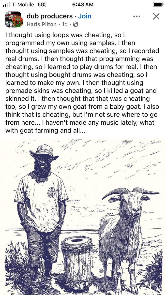 Just read this post below and it sums up the whole ai, copying, sampling, authenticity BS debate perfectly…👇