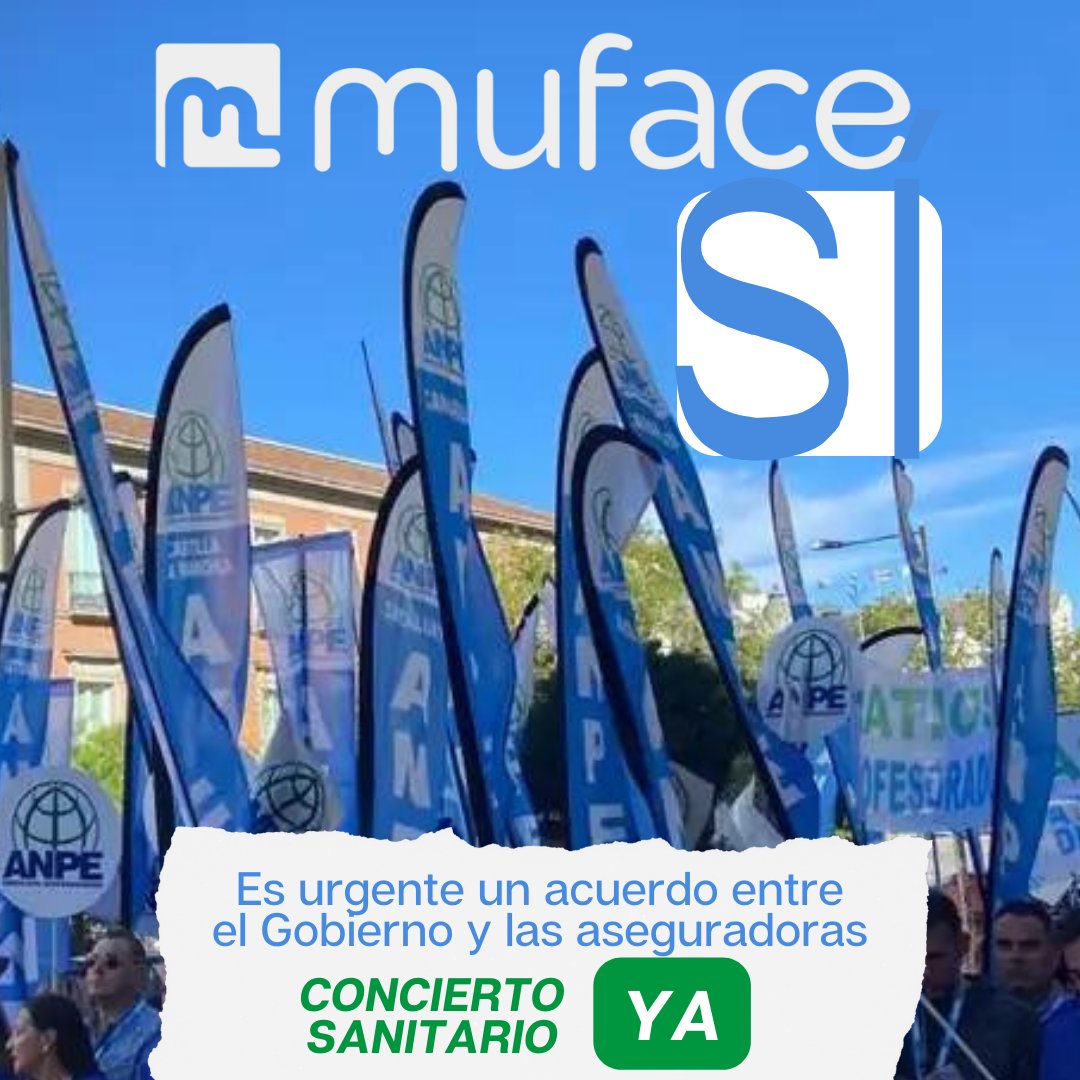 🌐Desde ANPE, exigimos una solución y respuesta clara por parte del Gobierno y las compañías aseguradoras con relación al concierto sanitario de MUFACE 

🩺 Somos miles de docentes sumidos en una gran  incertidumbre sobre el futuro de nuestra asistencia sanitaria 

#ANPE #MUFACE