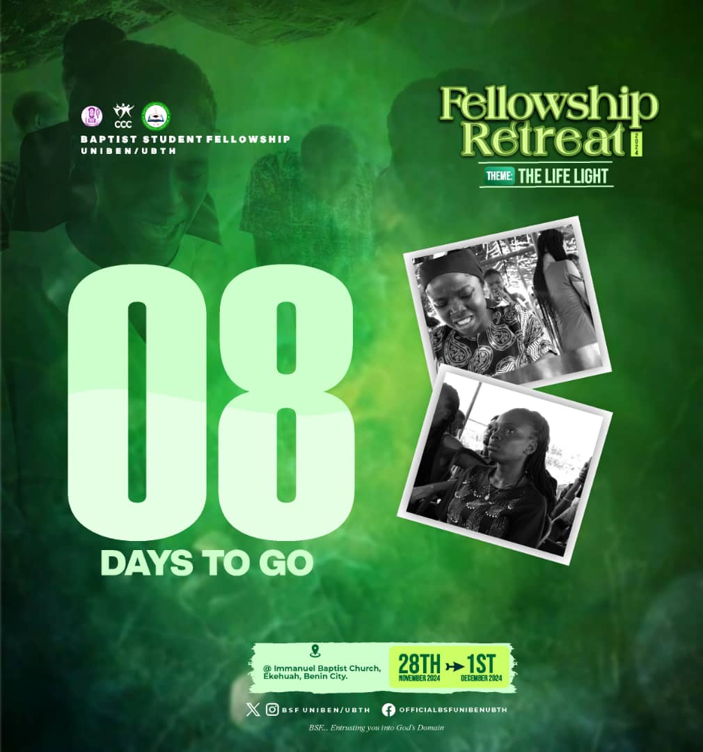 bsfunibenubth's tweet photo. 8 Days To Go 🔥🔥🔥

#bsfunibenubth #8daystogo #familyoflove #fellowshipretreat2024 #uniben #unibenstudent https://t.co/FOqFfsAnG7