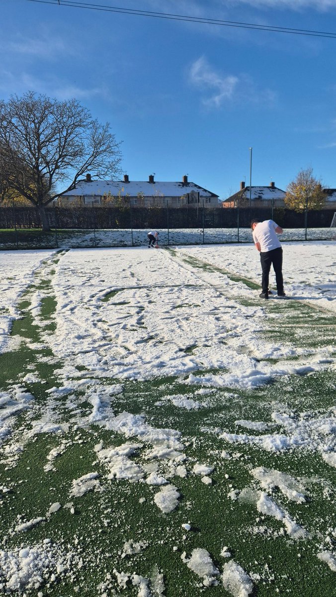 I hope the Yr11s show the same commitment to revision for the rest of this year as they do to clearing the snow for lunchtime football.