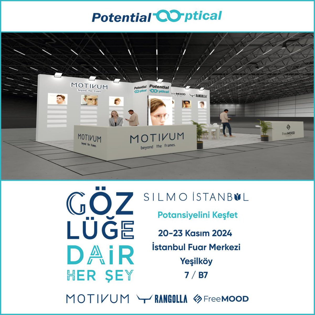 Davetlimizsiniz.
Potansiyelini Keşfet!

SILMO 2024
20-23 Kasım 2024
İstanbul Fuar Merkezi

Bekleriz...

#silmo #collection
#fair #silmoistanbul
#new #model
#passion #series
#modern #simplicity
#lightness
#patenthinge
#sunglasses
#glasses #brighteyes
#motivum #frames
#eyewear