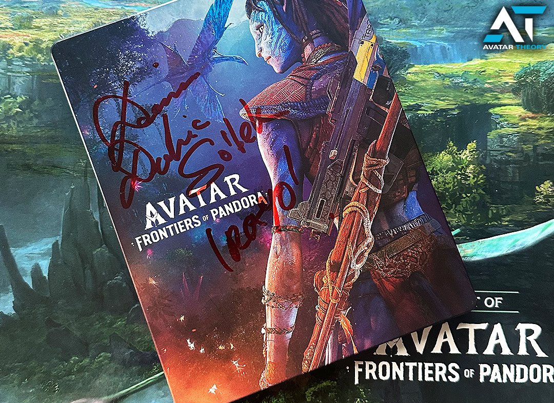 TheAvatarTheory's tweet photo. Exploring the beauty and danger of Pandora in Frontiers of Pandora! Grateful to have this signed by So'lek (Dusan Dukic). Who else is ready to embark on the next DLC? #AvatarFrontiersOfPandora #ExplorePandora #AvatarTheGame #JamesCameron @AvatarFrontiers @officialavatar https://t.co/V0j0iEAir9