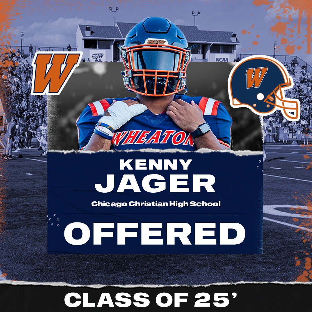 Kenny Jager (@kenny_jager28) on Twitter photo I am beyond blessed to announce that after an amazing conversation with <a href="/_CoachSwider/">Mikey Swider</a>, I have received an offer from <a href="/WheatonFB/">Wheaton Football</a> to play at the next level! All glory to God!
<a href="/CCHSKnights_FB/">Chicago Christian Football</a> <a href="/CoachC_17/">CJ Cesario</a> <a href="/MichaelBiasco/">Coach Biasco</a> <a href="/Bryan_Ault/">Bryan Ault - Midwest Scout</a> <a href="/EDGYTIM/">Timothy “EDGYTIM” OHalloran</a> <a href="/PrepRedzoneIL/">Prep Redzone Illinois</a> <a href="/mikeclarkpreps/">MikeClarkPreps</a> <a href="/NUICFootball/">NUIC Football</a> I am beyond blessed to announce that after an amazing conversation with <a href="/_CoachSwider/">Mikey Swider</a>, I have received an offer from <a href="/WheatonFB/">Wheaton Football</a> to play at the next level! All glory to God!
<a href="/CCHSKnights_FB/">Chicago Christian Football</a> <a href="/CoachC_17/">CJ Cesario</a> <a href="/MichaelBiasco/">Coach Biasco</a> <a href="/Bryan_Ault/">Bryan Ault - Midwest Scout</a> <a href="/EDGYTIM/">Timothy “EDGYTIM” OHalloran</a> <a href="/PrepRedzoneIL/">Prep Redzone Illinois</a> <a href="/mikeclarkpreps/">MikeClarkPreps</a> <a href="/NUICFootball/">NUIC Football</a>