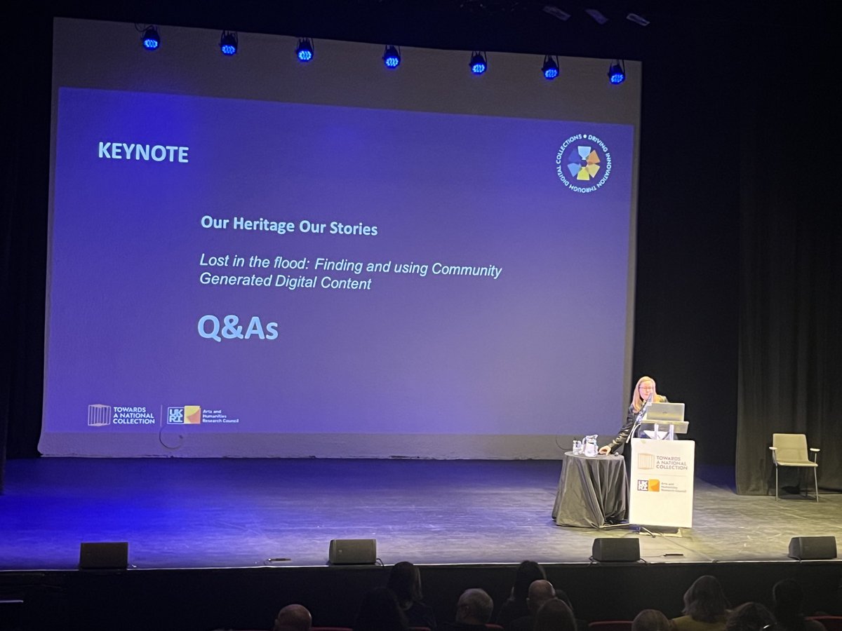 The richness and knowledge of community generated digital content being transmissible to the wider public needs connected, collaborative sharing of data and not central control. National infrastructure needed. ⁦<a href="/lornamhughes/">lorna hughes</a>⁩ speaking ⁦<a href="/nat_collection/">Towards a National Collection</a>⁩ #TaNC #AHRC