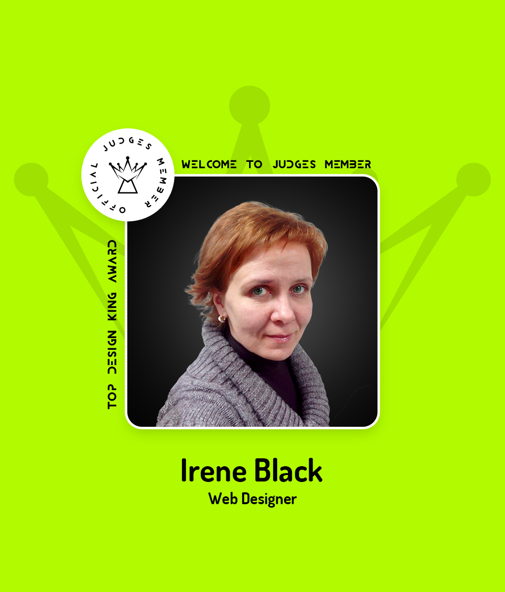 TopDesignKing's tweet photo. We're happy to share that Irene Black, Web Designer has been selected as a jury member for the Top Design King Awards. We admire your contributions and are proud to have you as part of our group.
https://t.co/Xhgqlmzh5f

#topdesignking #jury #judges #juryteam #awards #designaward https://t.co/A2jhzrVhTM