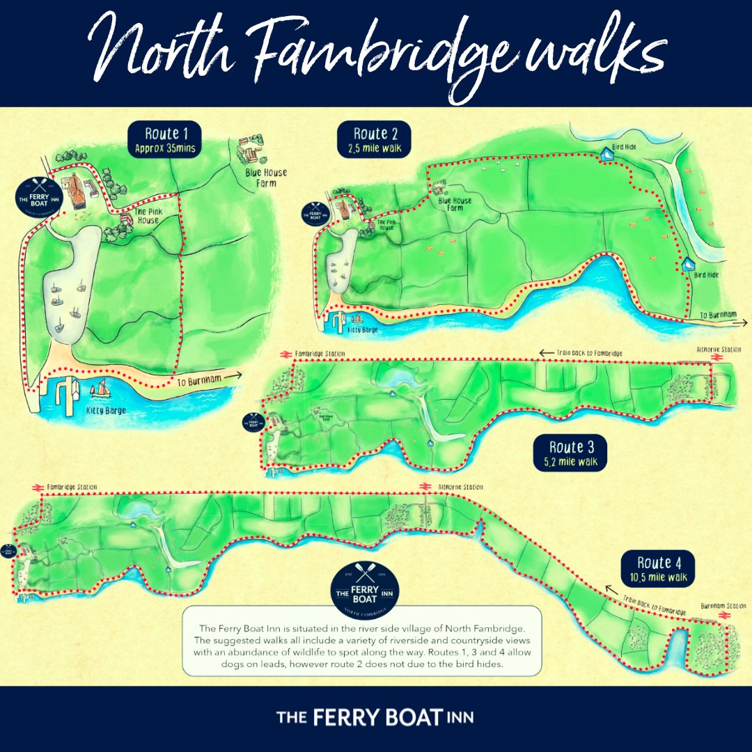 It's that time of year again! What better way to take in the scenic surroundings of North Fambridge than with an autumnal riverside ramble? 🍂

Check out our handy guide to Local Walks..

Don't forget, we're open 7 days a week for you pre/post walk drinks and grub!