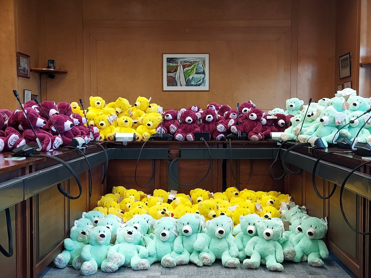 A room full of MoodBears! 🐻 

These aren't just cuddly toys—they help support the mental health of foster children and their carers by making it easier to express and understand emotions. 💛 A comforting tool for healing and growth.

#SupportiveCommunities