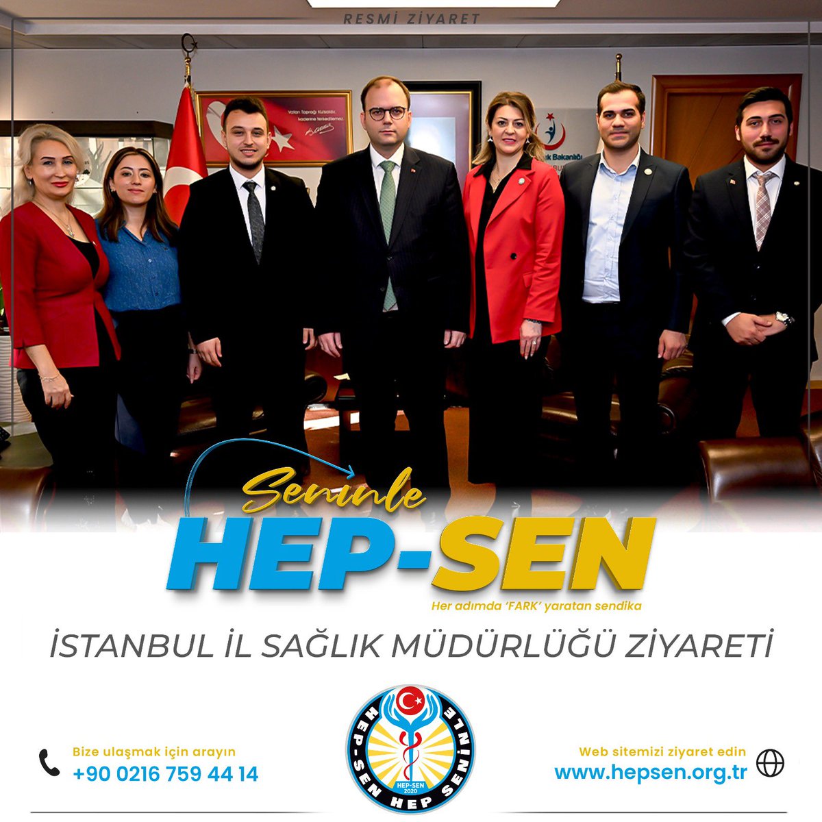 hepsen_2020's tweet photo. Bugün İstanbul İl Sağlık Müdürü Sn. Doç. Dr. Abdullah Emre GÜNER’e bir ziyaret gerçekleştiren MYK üyelerimizden Sn. Neslihan KOMSER, Sn. Yasin ALDEMİR, İstanbul Prof. Dr. Eren Kum Şube Başkanımız Sn. Burcu YALIN, İstanbul Safiye Hüseyin Elbi Şube Başkanımız Sn. Emre YILMAZ, Eren Kum Şube Yönetim Kurulu Üyemiz Sn. Aylin ARAS ve İstanbul Üniversiteler Şube Başkanımız Sn. Ali KARA, son derece verimli bir görüşme gerçekleştirdi.

📌 Ziyarette, sağlık çalışanlarının sorunları, çözüm önerileri ve iş birliği olanakları detaylı bir şekilde ele alındı. Bu değerli görüşmede ele alınan her konu, sağlık emekçilerinin haklarını koruma ve iyileştirme hedefimizi bir adım daha ileri taşımıştır.

Misafirperverliği ve samimi ev sahipliği için İstanbul İl Sağlık Müdürümüz Sn. Doç. Dr. Abdullah Emre GÜNER’e Hep-Sen ailesi olarak teşekkürlerimizi sunarız.

HEP-SEN  

Türkiye'nin En Genç ve Dinamik Yeni Nesil Sağlık Sendikası @hepsen_2020

🌐 https://t.co/5De2NnFS9S
☎️ 0216 759 44 14
📱 https://t.co/ApGyCSurPg
📲 https://t.co/biKHrjCXih

@ismgovtr @dr_aemreguner @hepsenistanbul @yasinaldemiir @neslihan_komser @EMRE_YLMZ75 @hemalikara @yogunhemsire520 @aylinaras_istbl 

#Nedenhepsen #Hepsen2024 #Hepsen #Hepseninle #sağlıkemekçileri #Hepsenİstanbul #istanbulİlSağlıkMüdürlüğü #İSM #ismgovtr #SağlıkÇalışanları