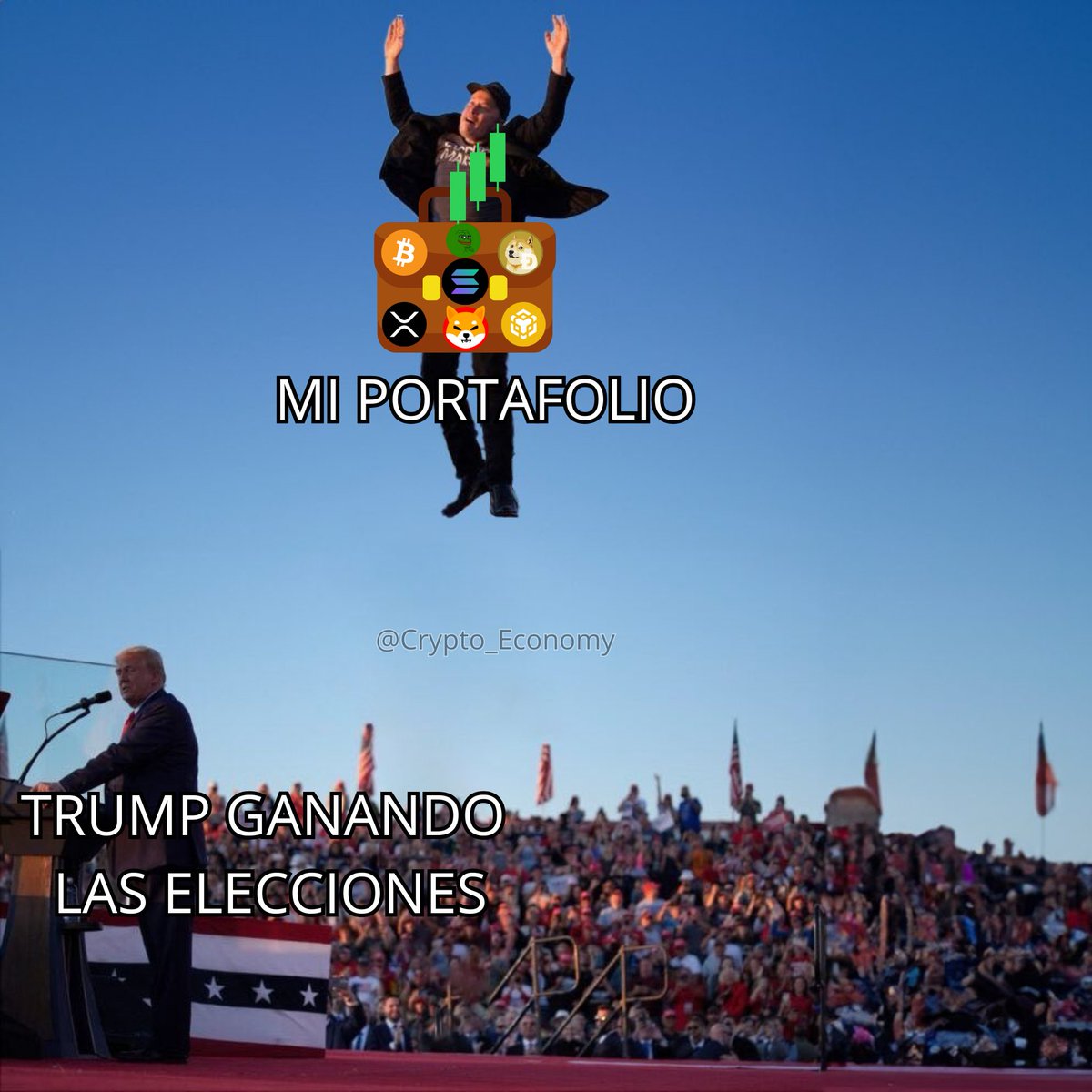 crypto_economy's tweet image. ¡Desde entonces, mi portafolio decidió que es hora de despegar! 😂💼📈  

#HumorCripto #Altcoins #BTC #Trump #MercadoCripto #Trading #Bitcoin