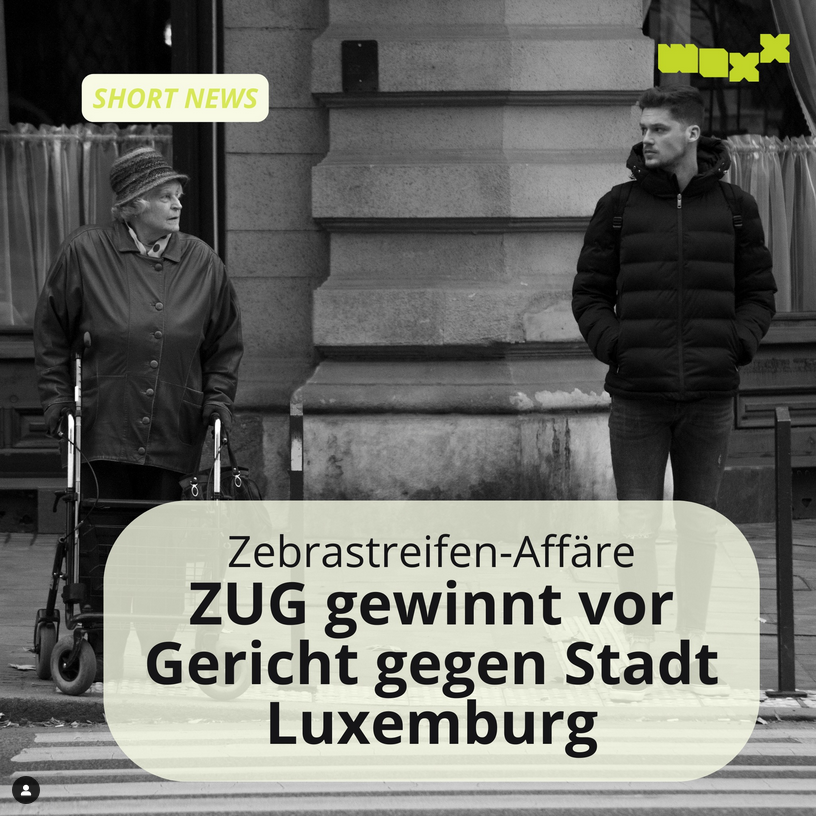 WOXX (@woxxhebdo) on Twitter photo Seit Ende Oktober 2021 macht das „Zentrum fir urban Gerechtegkeet“ (<a href="/zug_lu/">ZUG - Zentrum fir Urban Gerechtegkeet a.s.b.l.</a>) darauf aufmerksam, dass hunderte Zebrastreifen in Luxemburg-Stadt nicht den gesetzlichen Bestimmungen entsprechen. woxx.lu/zug-gewinnt-vo… Seit Ende Oktober 2021 macht das „Zentrum fir urban Gerechtegkeet“ (<a href="/zug_lu/">ZUG - Zentrum fir Urban Gerechtegkeet a.s.b.l.</a>) darauf aufmerksam, dass hunderte Zebrastreifen in Luxemburg-Stadt nicht den gesetzlichen Bestimmungen entsprechen. woxx.lu/zug-gewinnt-vo…