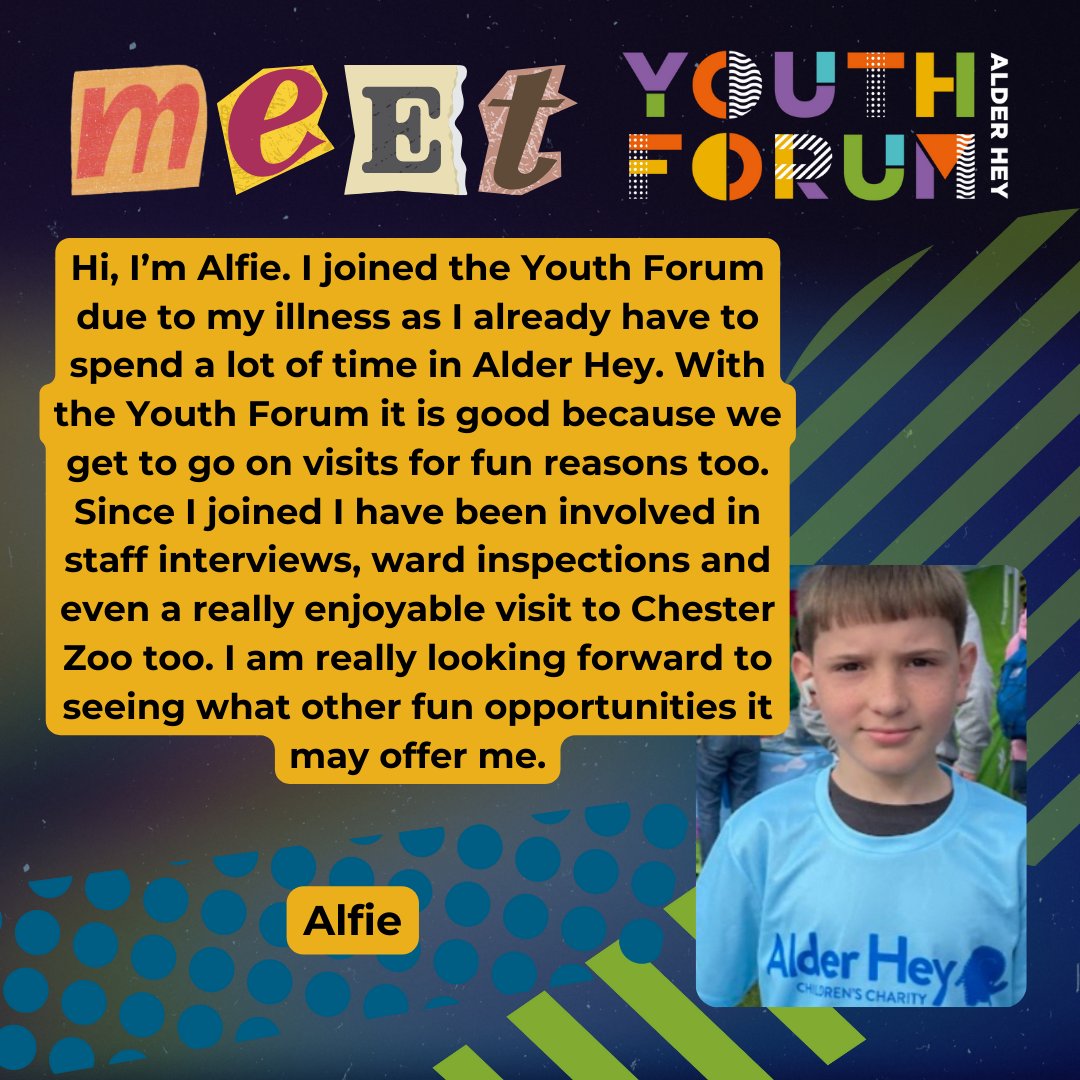 🏥 Alder Hey 💙 (@alderhey) on Twitter photo Meet the Forum 🤝 Find out why Alfie joined <a href="/TheForumAH/">Alder Hey Youth Forum</a> and what he enjoys about being a member! Meet the Forum 🤝 Find out why Alfie joined <a href="/TheForumAH/">Alder Hey Youth Forum</a> and what he enjoys about being a member!