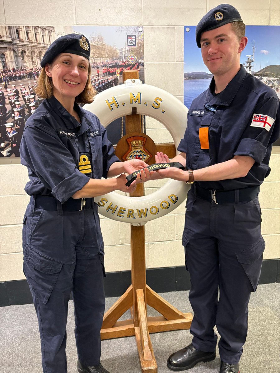 HMS Sherwood (@hmssherwood) on Twitter photo At yesterday's drill night Recruit Jack Drury was presented with his HMS Sherwood cap tally by our CO. This is the final bit of kit he needed before heading for his 2-week Confirmation Course this weekend. Good luck Rct Drury - we'll welcome you back as an <a href="/RNReserve/">Royal Naval Reserve</a> sailor! At yesterday's drill night Recruit Jack Drury was presented with his HMS Sherwood cap tally by our CO. This is the final bit of kit he needed before heading for his 2-week Confirmation Course this weekend. Good luck Rct Drury - we'll welcome you back as an <a href="/RNReserve/">Royal Naval Reserve</a> sailor!