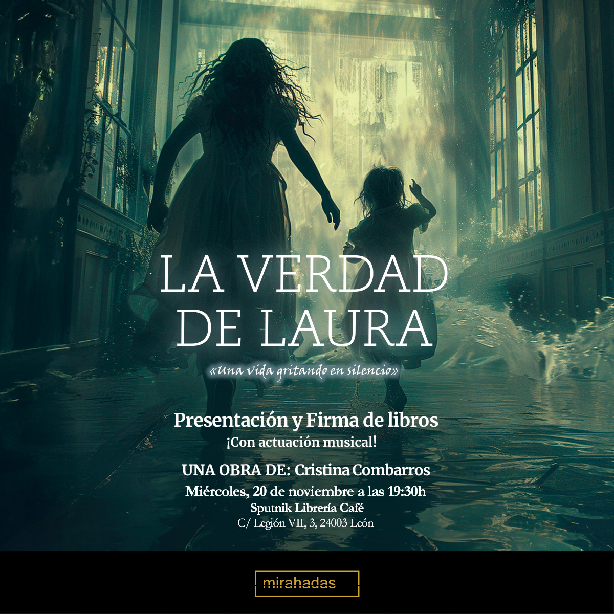 MirahadasLibros's tweet photo. 👉 ¡No te pierdas la presentación de 📙 𝙇𝙖 𝙫𝙚𝙧𝙙𝙖𝙙 𝙙𝙚 𝙇𝙖𝙪𝙧𝙖, de 𝗖𝗿𝗶𝘀𝘁𝗶𝗻𝗮 𝗖𝗼𝗺𝗯𝗮𝗿𝗿𝗼𝘀!

📆 𝟮𝟬/𝟭𝟭
🕠𝟭𝟵:𝟯𝟬 𝗵
📍𝗦𝗽𝘂𝘁𝗻𝗶𝗸 𝗟𝗶𝗯𝗿𝗲𝗿í𝗮 𝗖𝗮𝗳é, 𝗖. 𝗟𝗲𝗴𝗶ó𝗻 𝗩𝗜𝗜, 𝟯, 𝗟𝗲ó𝗻 https://t.co/lbAJvus9Zd