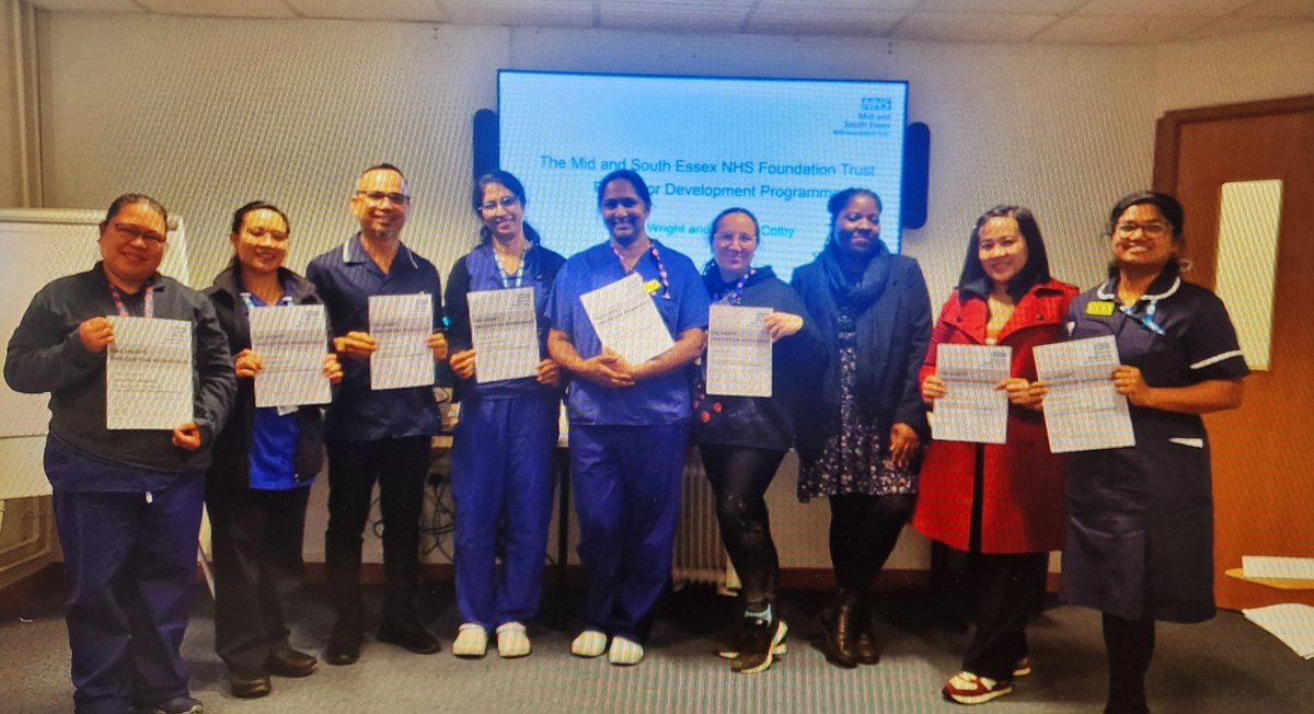 Congratulations to all the nurses who completed the Preceptor course today at Basildon Hospital We are all very happy for you, :)