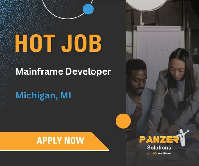 panzersolution's tweet image. Job Title: Mainframe Developer
Location: Michigan, MI
Duration: 6+ Months
Share resumes at resume@panzersolutions.com
Click Here: panzersolutions.com/jobopportunuti…
#PanzerSolutions #MainframeDeveloper #mainframe #developer #JobSearch #JobSeekers #jobs #Michigan