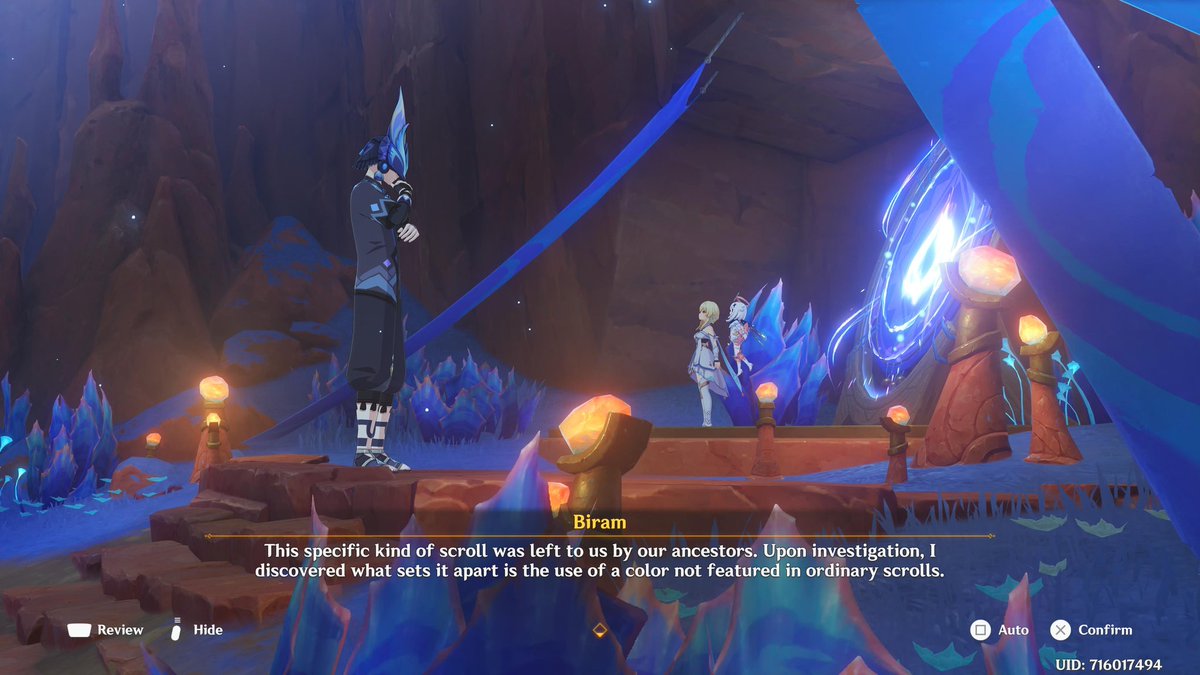 PurelyBex's tweet image. Genshin question: Is this man meant to be this tall? I have a hard time believing this to be true for some reason...