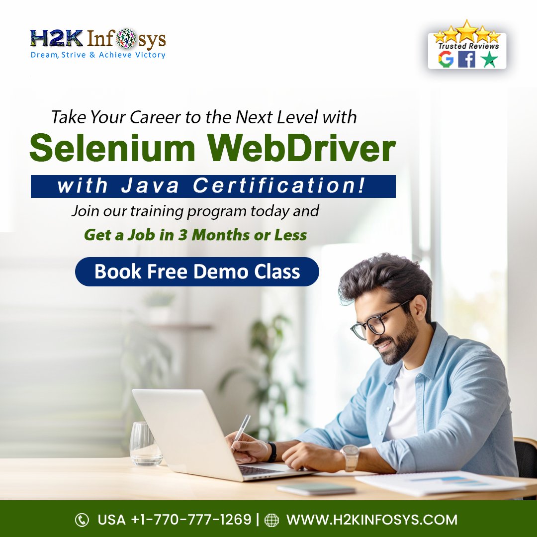 h2kinfosys's tweet photo. Elevate your career with Selenium WebDriver and Java Certification! 🚀 Open new doors in software testing and automation.
Enroll now: https://t.co/gBqyiDn1QC
#SeleniumWebDriver #Java #Certification #AutomationTesting #TestAutomation #CareerGrowth #TechSkills #Coding #QAEngineer https://t.co/blxzyfG4oz