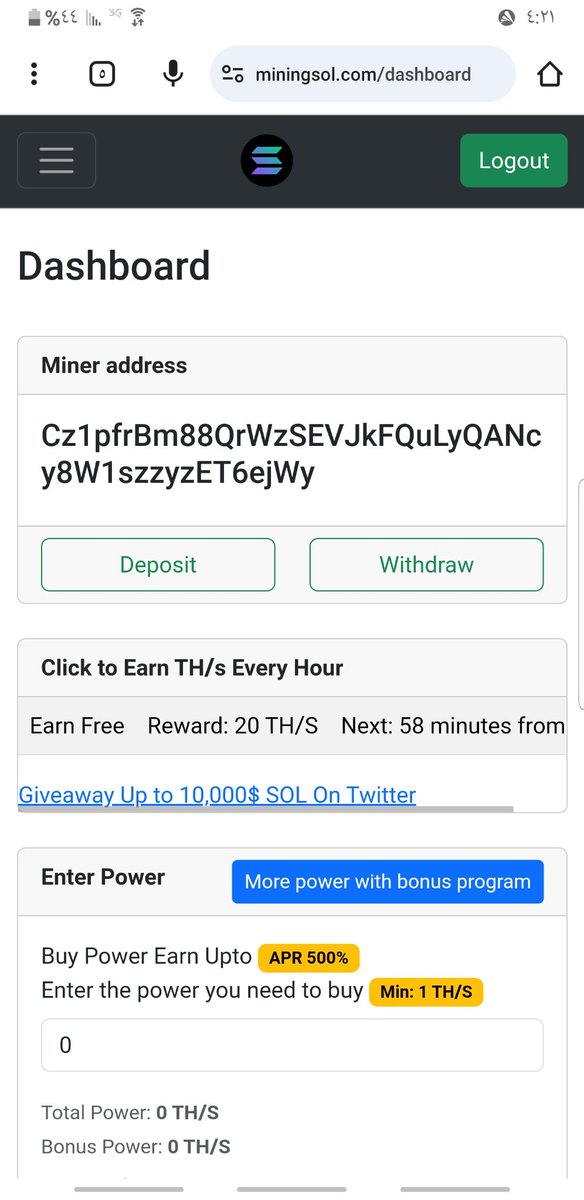 aimn2004's tweet photo. @miningsol #miningsol
Cz1pfrBm88QrWzSEVJkFQuLyQANcy8W1szzyzET6ejWy https://t.co/SHHtNUmTsS