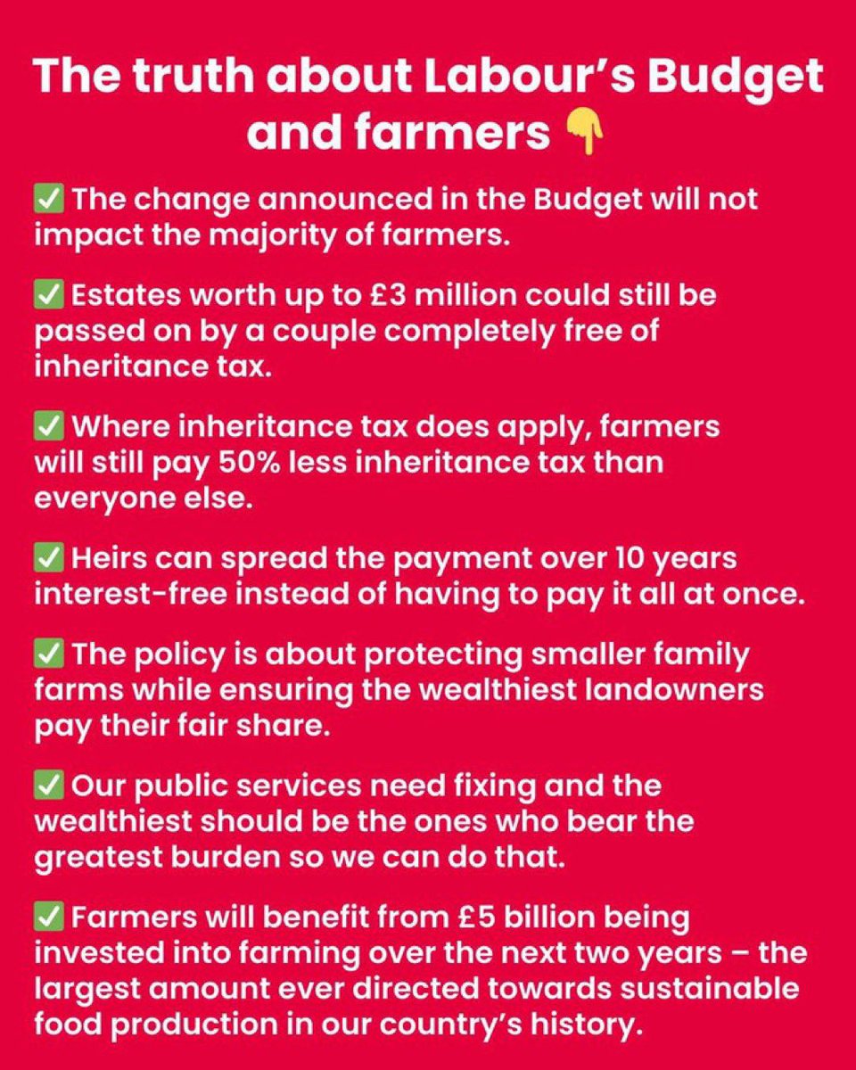 The truth about Labour’s Budget and farmers.