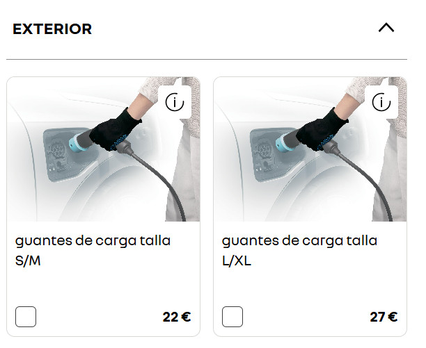 ➡️¿Qué opináis de que cuando configuras tu #Renault5 te ofrecen comprar unos guantes para la carga?   😮

Y encima cuestan nada menos que 22€. ¿Son aislantes o qué? Aun así...para qué?

Según ellos, son para proteger las manos al usar el cable de carga...¿whaaaat?😅
