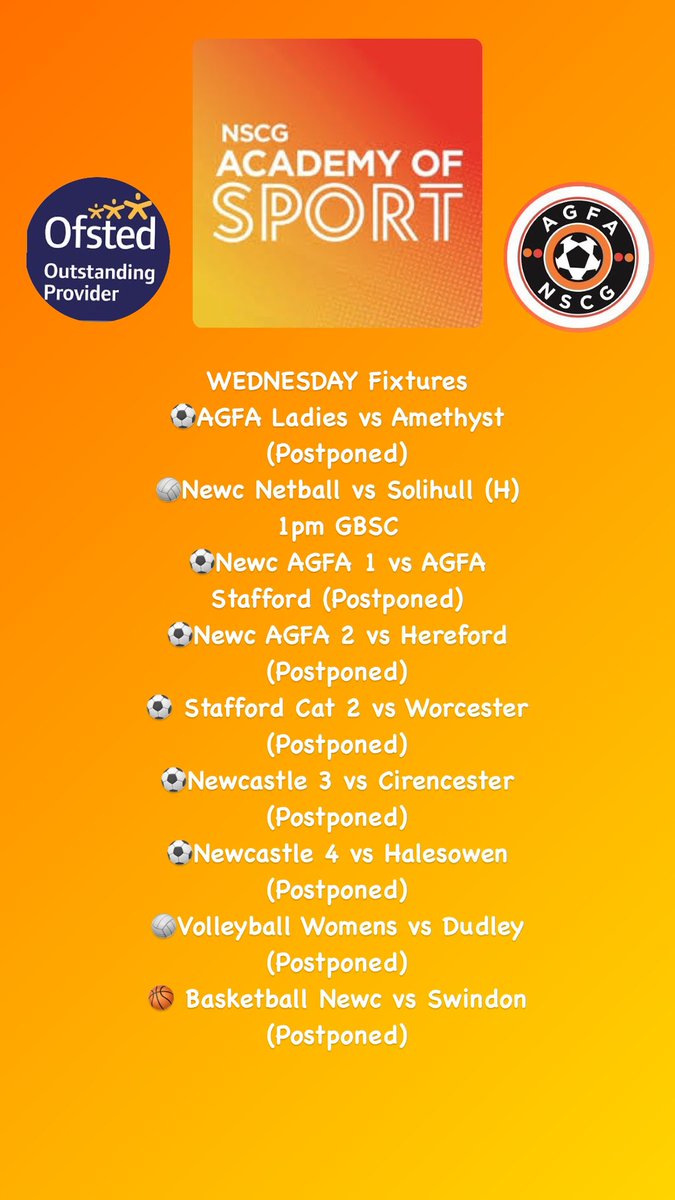 🚨GAMES POSTPONED🚨The weather is not on our side this week❄️