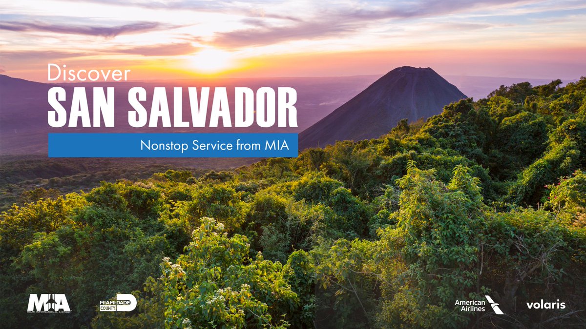 iflymia's tweet image. Swap the surf 🌊 for a peak 🌋 in under 3 hours? We&apos;re all in! Tag your friends and jump on a nonstop flight with @FlyVolaris or @AmericanAir. #MIAAirlines #FlyVolaris 

👉 #MIADiscover: bit.ly/MIA-SanSalvador
