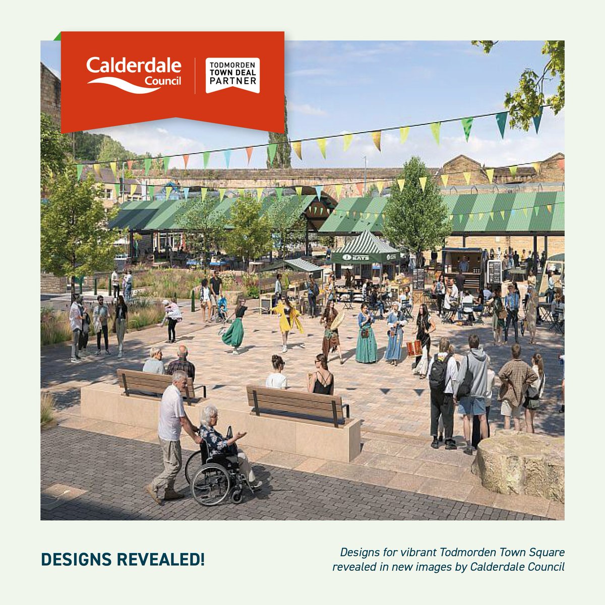Tod_TownDeal's tweet photo. Exciting news!⠀
⠀
We’re delighted that our partner Calderdale Council has now shared the latest designs for developing a more attractive, welcoming and green town centre!
⠀
Take a look and find out more here: https://t.co/BAKES3ucKr⠀ 
⠀
@calderdale https://t.co/dJXoGi2BnS