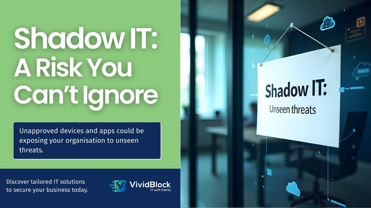 Is Shadow IT putting your organisation at risk? 

From rogue devices to unauthorised apps, the risks are real. Discover how to detect and manage Shadow IT to keep your business secure. 
 
Read more: vividblock.com/?p=33737 

#ITSolutions #VividBlock #ITWithClarity