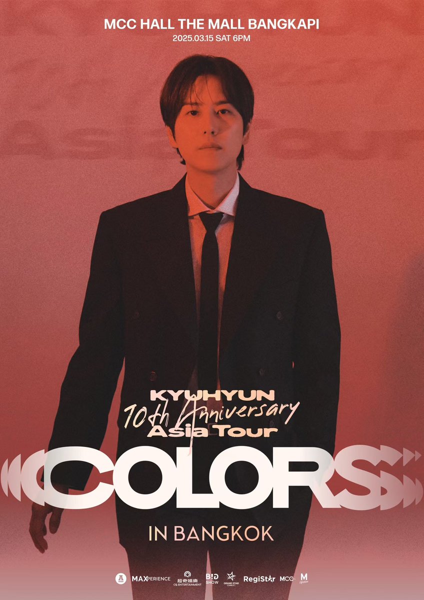 Mark your calendars for an unforgettable night! 🎉
Join us in celebrating Kyuhyun's 10th Anniversary Asia Tour Colors in Bangkok with the solo concert of the ballad prince Kyuhyun on March 15, 2025, at MCC Hall, The Mall Lifestyle Store, Bangkapi! Calling all KYUpiters &amp; E.L.F.!