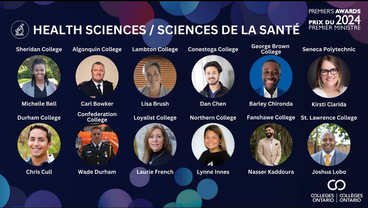 Honoured to be nominated for the 2024 Premier’s Awards alongside other change makers from across the province in the Health Sciences field.