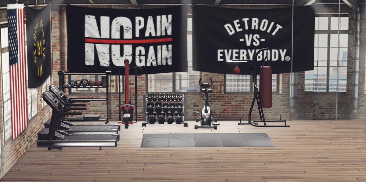 Grimm2KOfficial's tweet image. Radical’s personal gym, as seen in “The Calm Before The Storm”.

These sets were very easy, and very fun, to design. Definitely got a little creative with it!
.
.
.
.
.
.
#WWE #WWE2K #2kgames #wwe2kgames #wweraw #smackdown #nxt #tna #cmpunk #caw #creative #communitycreations #gym